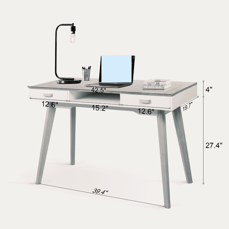 Bureau d'écriture rectangulaire avec cabinet Sidhan