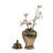 Decorative Ribbed Tall Ceramic Jar with Lid for Home Decor - Sculptural Swirled Table Jar Accent for Entryway Consoles and Tabletop Styling - 20", Gold-2066290728