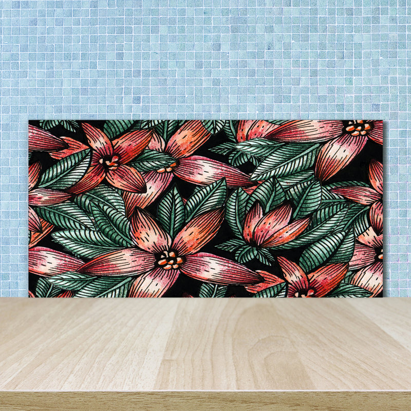 50cm W x 100cm L Glass Peel and Stick Panel