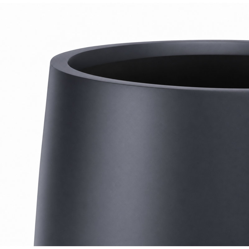 Dorlis Fiberstone Pot Planter, 21.5" H x 20" W x 20" D, Black
