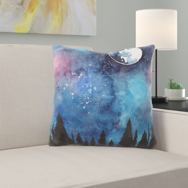 Coussin lune Parinaaz, Microsuède, Intérieur