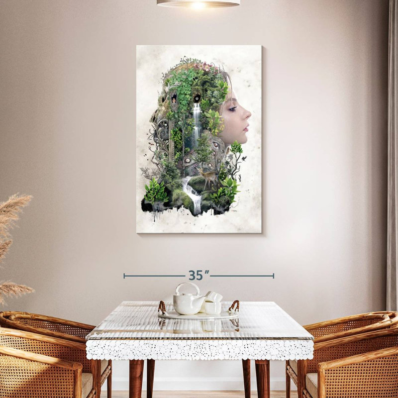 Leisha dualité de la nature, H 45 po x l 30 po