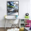 Voiture de course Speedy avec drapeaux et cadre flottant, design par Christine Simpson Art-837811096-837811099