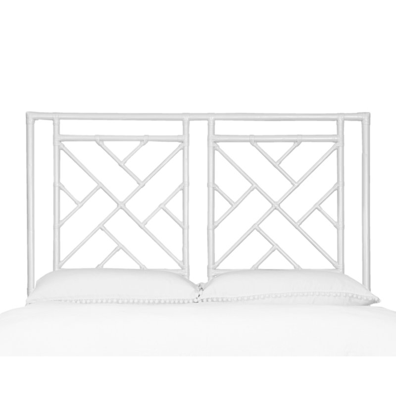 Olga Platform Bed, White, Queen