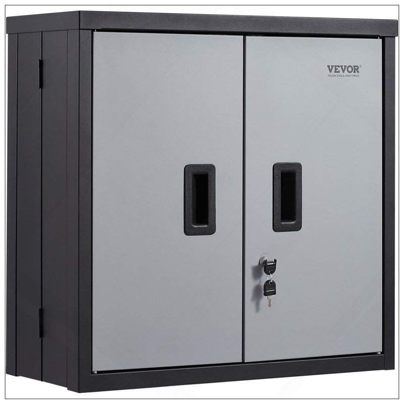 Armoire murale pliable, armoire de garage en métal, petite armoire murale 26 po, capacité de chargement de 240 lb, tablette réglable