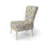 Chaise d'appoint rembourrée bohème et éclectique jaune