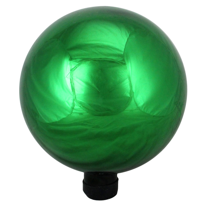 Balle de jardin extérieure brillante 10 po, Vert
