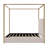 Luxury Metal Canopy Bed with Tall Corduroy Upholstered Headboard-1020800358-1010273788