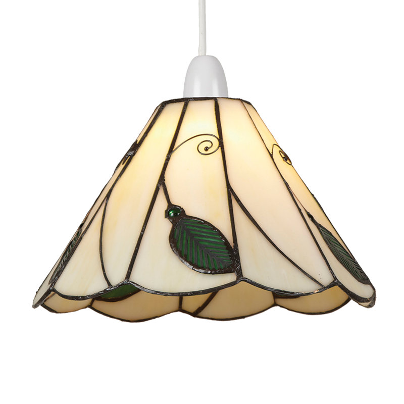Stony Creek 15cm H Glass Bell Pendant Shade ( Screw On ), Green