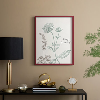 Keep Growing Framed Print - Solid Wood