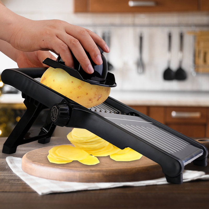 Mandoline trancheuse avec 5 pales ajustables