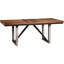 5 tables de salle à manger avec table rectangulaire en noyer naturel, rallonge lisse et chaises ergonomiques rembourrées