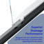 Porte de douche coulissante double l 56 à 60 po x H 72 po, verre trempé ANSI / SGCC de 1/4 po (6 mm), empreinte digitale, conception résistante