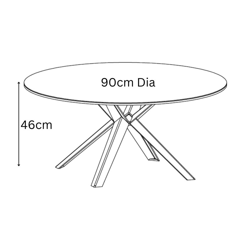 Chrystan Four Leg Coffee Table, White