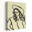 «Modern Cowgirl Line», impression élégante de portrait minimaliste moderne-1609008249