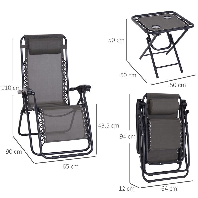 Outdoor Lounge Chair, Dark Grey