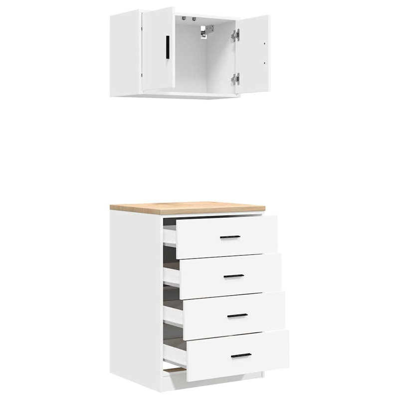 2 Piece Storage System, White