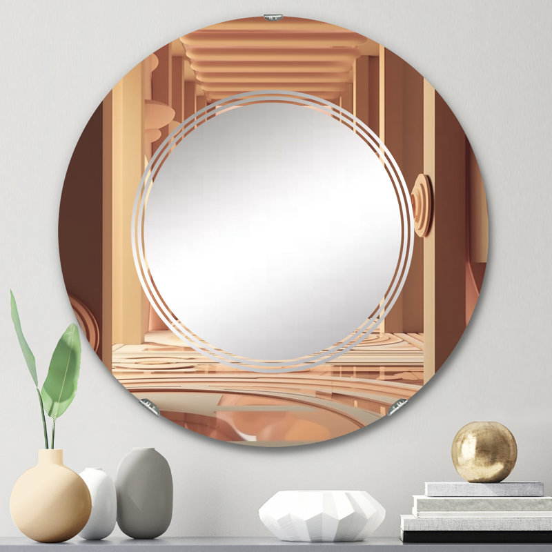 Miroir mural rond Pergamon, 24 po x 24 po