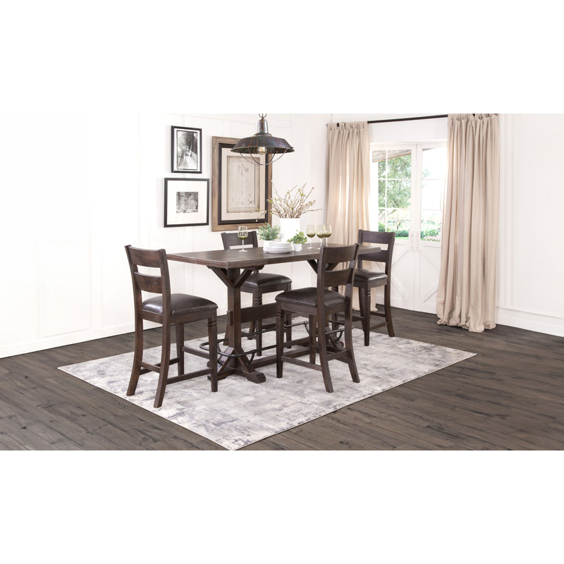 Sunny Designs Homestead Rectangular Pub Table Set, 5 Pieces: Table, 4 Chairs
