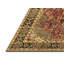 Tapis oriental en laine / polyester tissé à la machine Doshi en noir / vert / beige / rouge-317158427