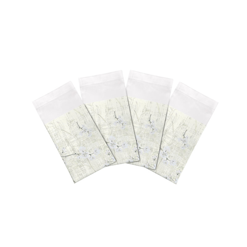 Blossom Fantasia Cotton Sateen Dinner Napkins, Ivory