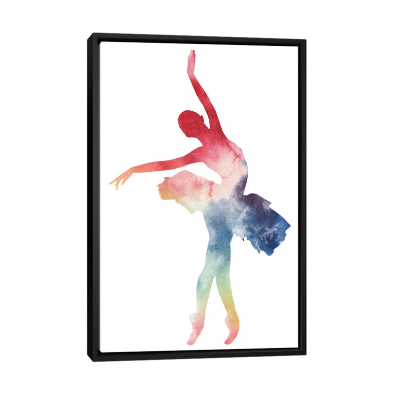 «Ballerina Beam I», impression sur toile tendue, H 26 po x l 18 po x P 1,5 po, Toile encadrée noire, Pas de tapis