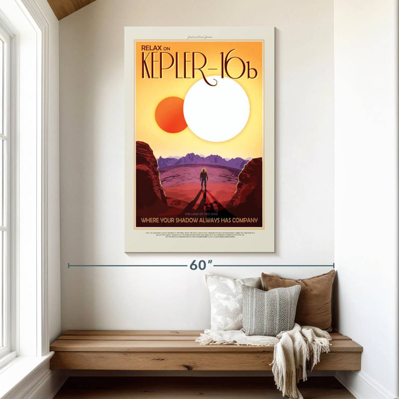 Oberle Retro Kepler 16B Print, 51" H x 34" W