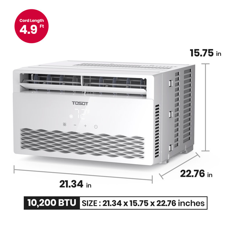 Tosot 10000 BTU Window Air Conditioner for 450 Square Feet with Remote, Energy Star