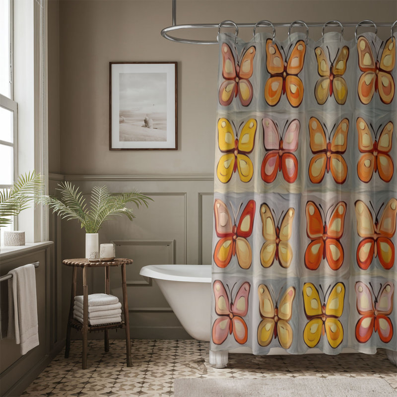 Lardner Patchwork Shower Curtain, 74"H x 71"W