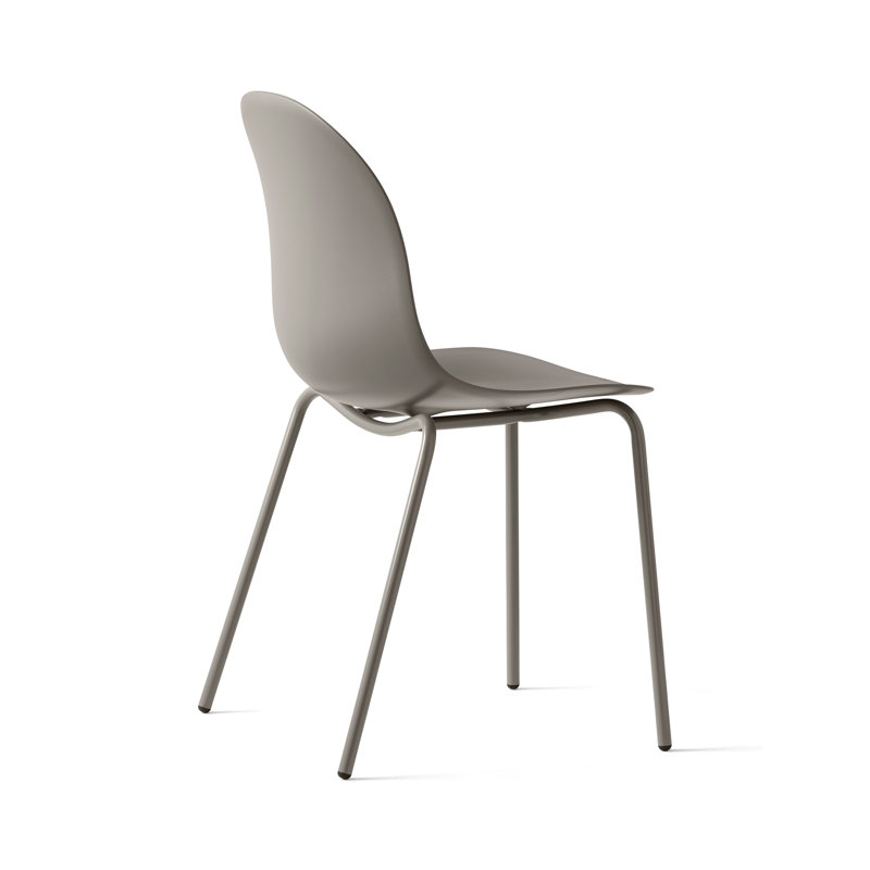 Academy Armless Chair with Metal Frame, Matte Taupe