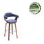 Fish 72cm Swivel Fabric Mid-Century Bar Stool-20031150