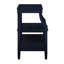 Table de chevet bleu marine avec tiroir de rangement et pieds cannelés-1132953132