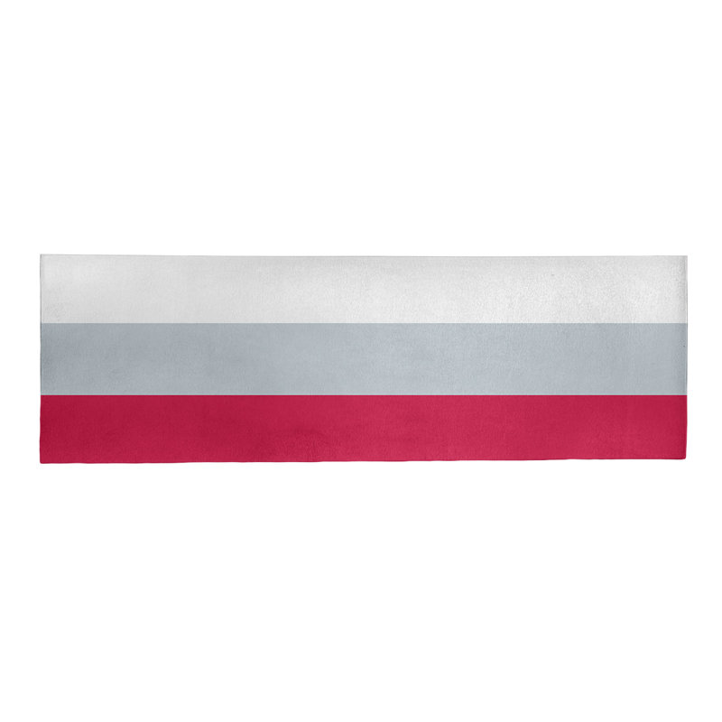 Tapis rouge rayé/argenté, Tapis de couloir 2 pi 6 po x 8 pi