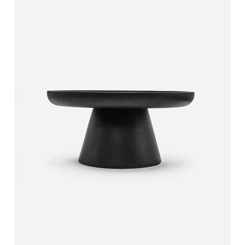 Solid Wood Coffee Table, Charcoal 