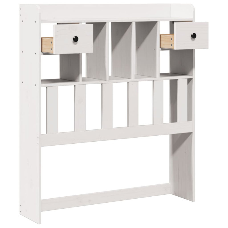 Solid Wood Headboard, White, Single (3')