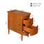 Table de bout avec station de charge, table d'appoint étroite avec 2 tiroirs, table d'appoint en bois pour le salon-1933260687