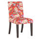 Clary Cotton Upholstered Parsons Chair in Beige/Brown