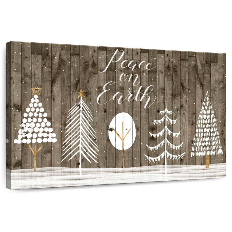 Lelend Wooded White Christmas Collection A, H 26 po x l 39 po