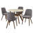 Oak Park Faux Marble Top Four Leg Dining Set-670740945