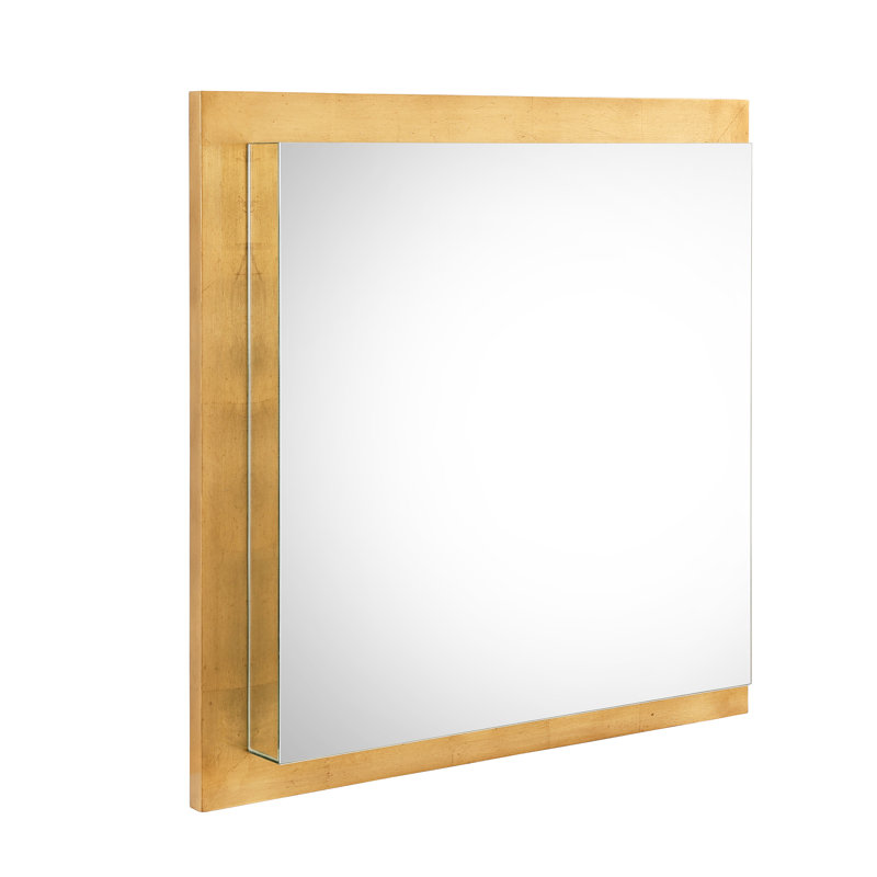 Miroir à carreaux, doré