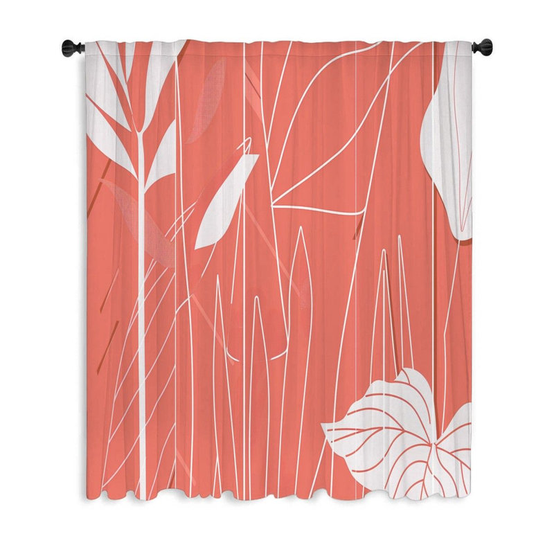 Rideaux de fenêtre Botanical, L 50 po x L 96 po