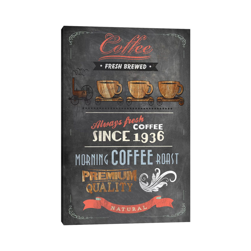 Coffee Menu II by Drako Fontaine - Wrapped Canvas Gallery-Wrapped Canvas Giclée, 66.04cm H x 45.72cm W