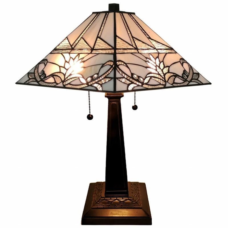 Lampe de table 23 "en verre coloré 23"
