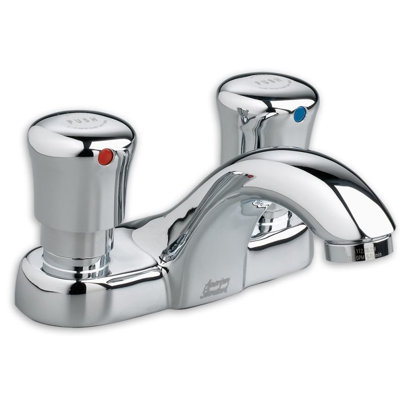 Metering Centerset Bathroom Faucet with Drain Assembly