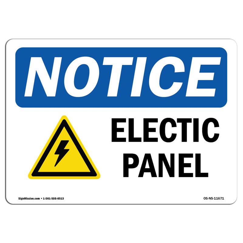 Electrical Panel Sign with Symbol