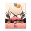 Boho Dreams Abstract Landscape In Vintage Pink III - Horloge murale-99636228