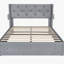 Cadre de lit grand avec rangement - Lit de rangement relevable avec tête de lit moderne à oreilles, ports USB-1742320858-1742320868