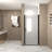 36"x 72" Pivot Shower Door with Frame and Tempered Glass