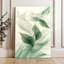 Art mural sur toile à motif de feuilles vertes Art Nouveau, 24 po x 36 po