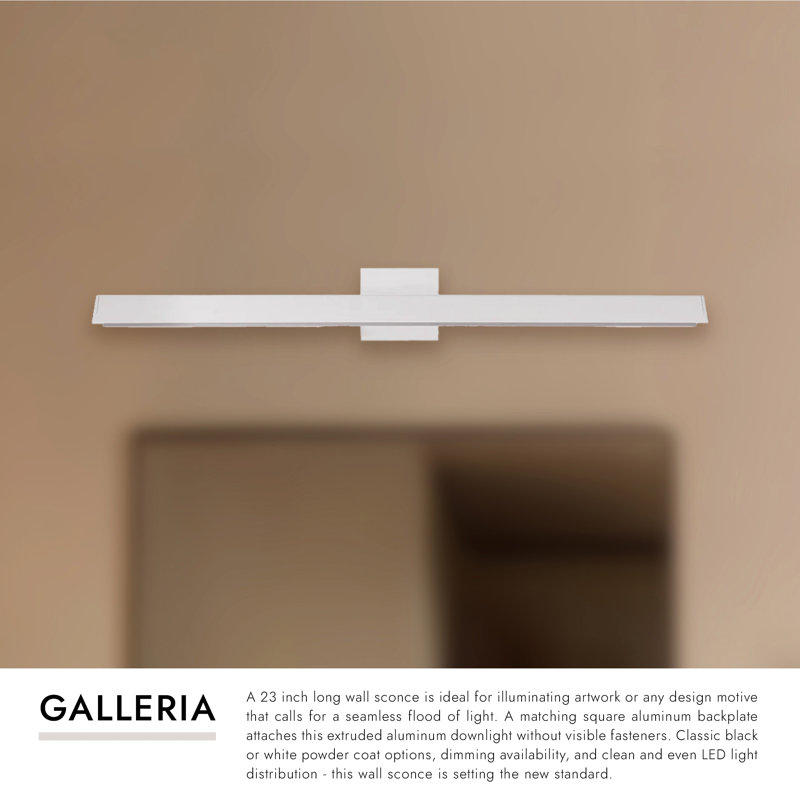 Galleria 15-in Brass dimmable LED Wall Sconce, 23-in, Antique Brass